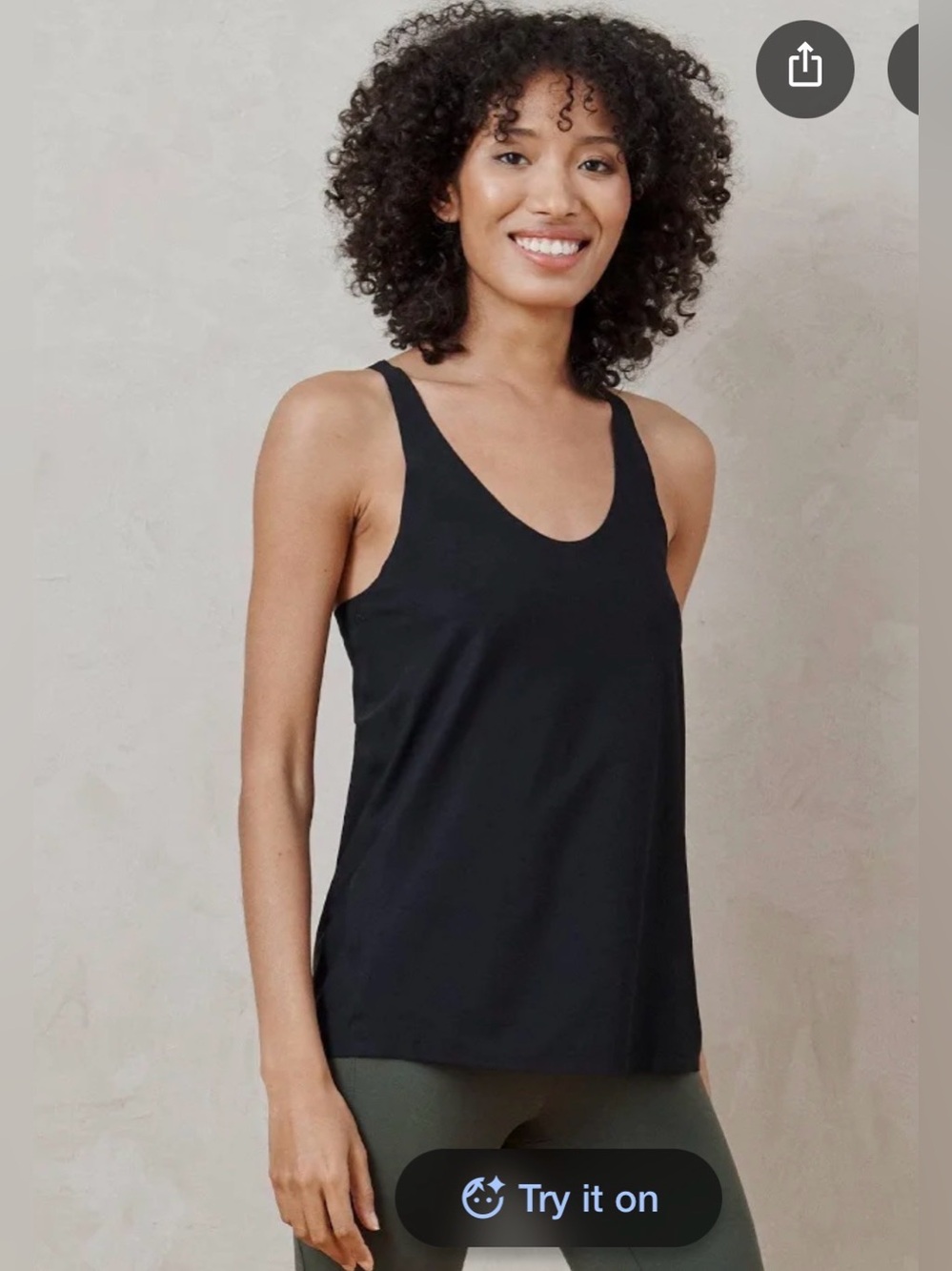 Aday Dream Harder Tank Top Black Technical Silk , Small